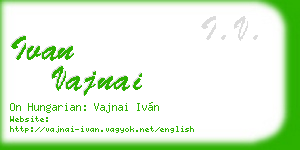 ivan vajnai business card
